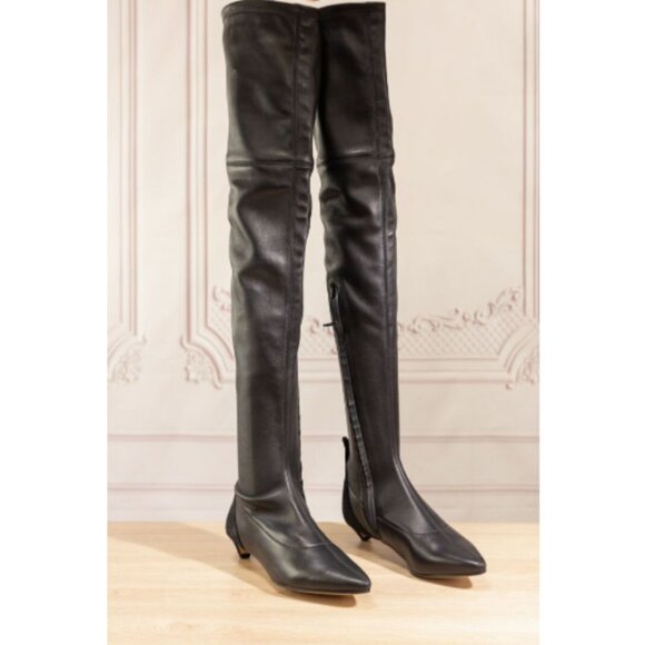 Givenchy Black Thight-High Boots - Picture 1 of 4